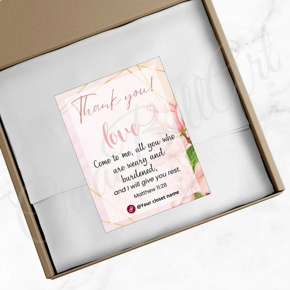 100 Pack Biblie Thank You Insert Cards - Small Business Thank You Card 4